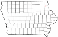 Location of Monona, Iowa