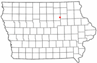 Location of Shell Rock, Iowa