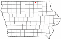 Location of Stacyville, Iowa