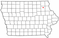 Location of West Union, Iowa
