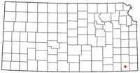 Location of Altamont, Kansas