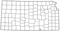 Location of Arkansas City in Kansas