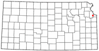 Location of Basehor, Kansas