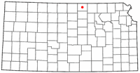 Location of Belleville, Kansas