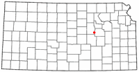 Location of Herington, Kansas