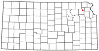 Location of Holton, Kansas