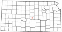 Location of Lyons, Kansas