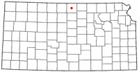 Location of Mankato, Kansas