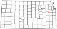 Location of Overbrook, Kansas