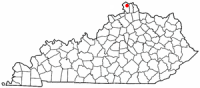 Location of Burlington, Kentucky