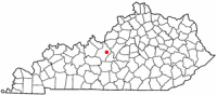 Location of Elizabethtown, Kentucky