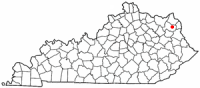 Location of Grayson, Kentucky
