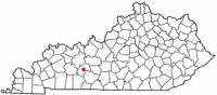 Location of Morgantown within Kentucky.