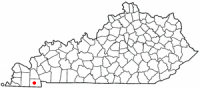 Location of Murray, Kentucky