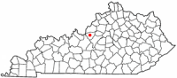 Location of Clermont, Kentucky