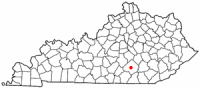 Location of Somerset, Kentucky
