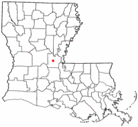 Location of Mansura, Louisiana