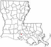 Location of New Iberia, Louisiana