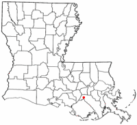 Location of Thibodaux, Louisiana