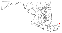 Location of Ocean Pines, Maryland