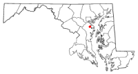 Location of Pasadena in Maryland
