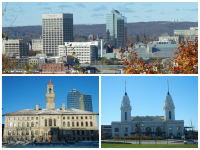 Skyline of Worcester, Union Station and City Hall