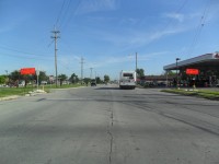 Northbound lanes of Fort Street at Sibley Road in 2011