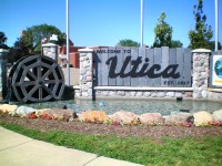 Downtown Utica welcome sign