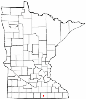 Location of Albert Lea, Minnesota