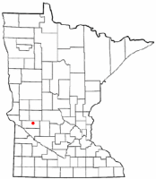 Location of Benson, Minnesota