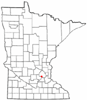 Location in Carver County and the state of Minnesota