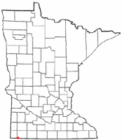 Location of Ellsworth, Minnesota