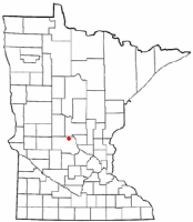 Location of Holdingford, Minnesota