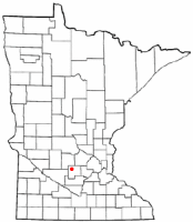 Location of Hutchinson, Minnesota