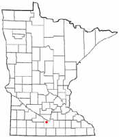 Location of Lake Crystal, Minnesota