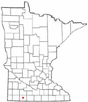 Location of Lakefield, Minnesota