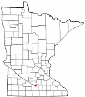 Location of Mankato within Minnesota
