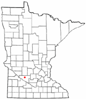 Location of Olivia, Minnesota