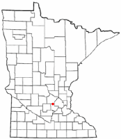 Location of Watertown, Minnesota
