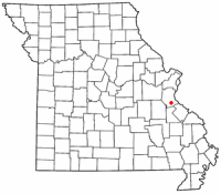 Location of De Soto, Missouri