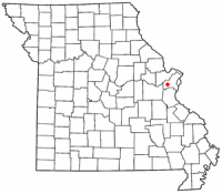 Location of Ellisville, Missouri