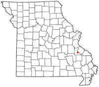 Location of Farmington, Missouri