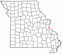 Location of Herculaneum, Missouri