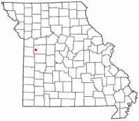 Location of Holden, Missouri