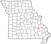 Location of Ironton, Missouri