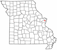 Location of Overland, Missouri