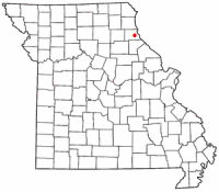 Location of Palmyra, Missouri