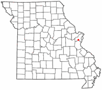 Location of Valley Park, Missouri