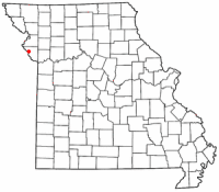 Location of Weston, Missouri