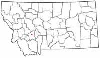 Location of Boulder, Montana